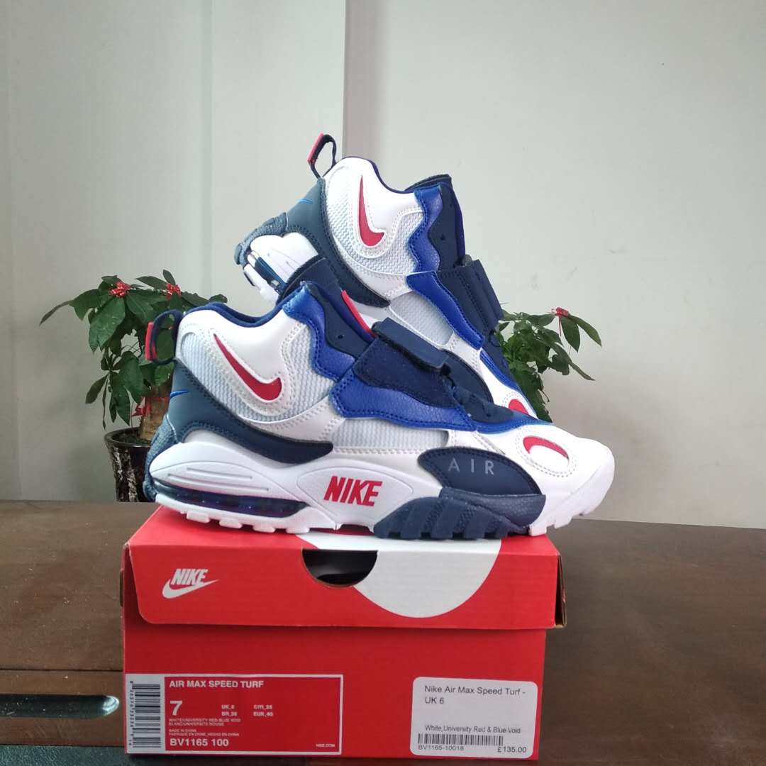 Women Nike Air Max Speed Truf White Blue Red Shoes - Click Image to Close